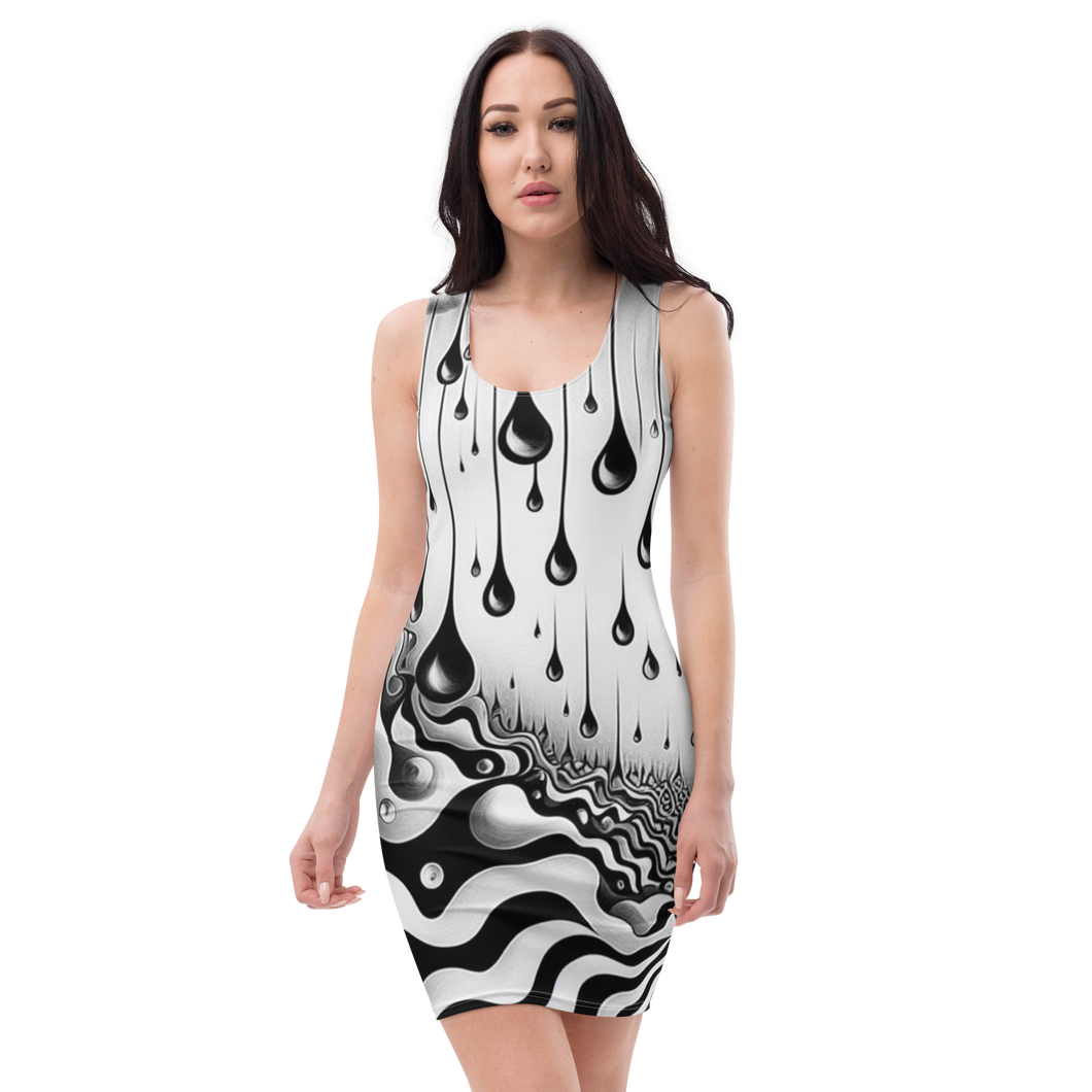 Bodycon dress BW Ocean of Drops