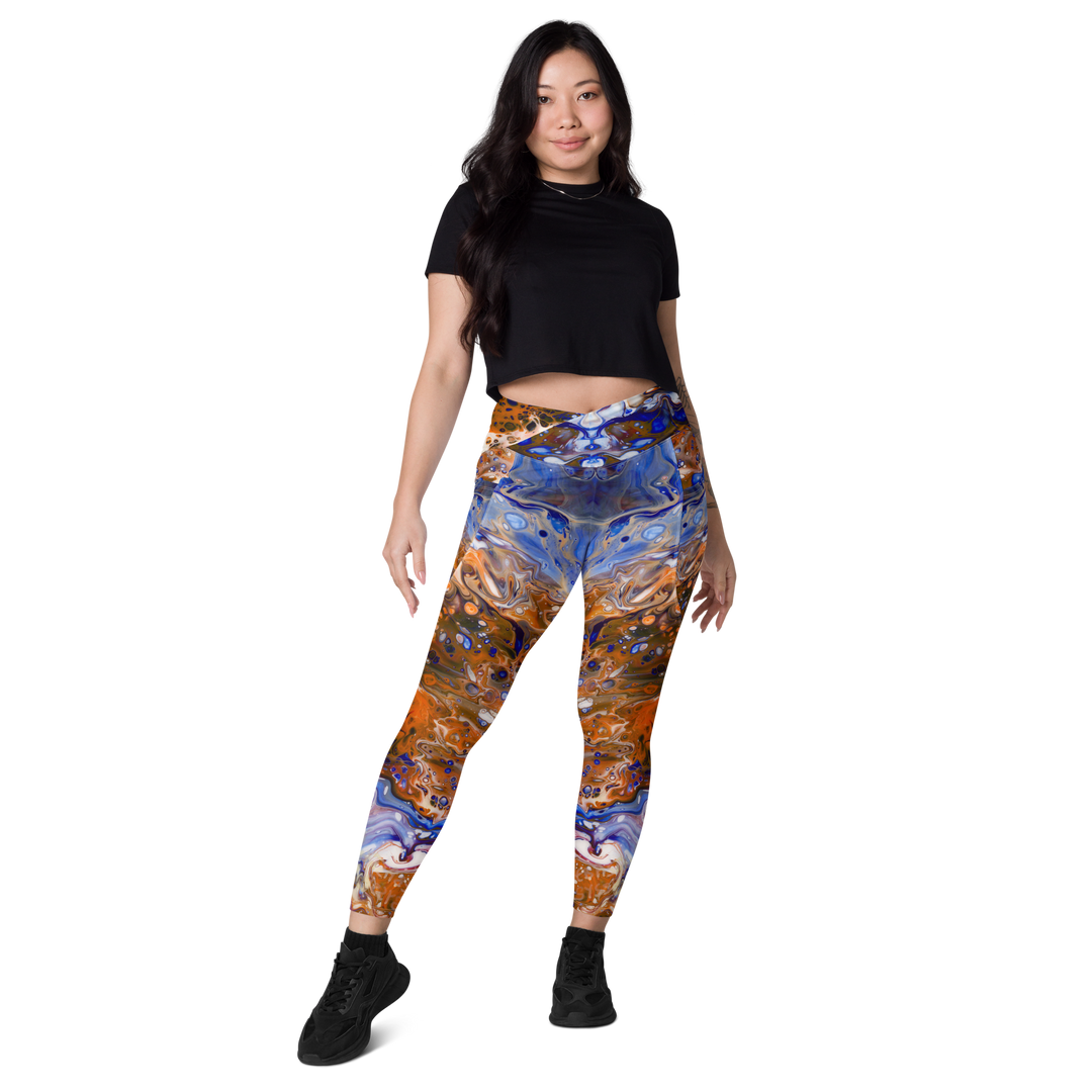 Crossover leggings with pockets Winter Inferno