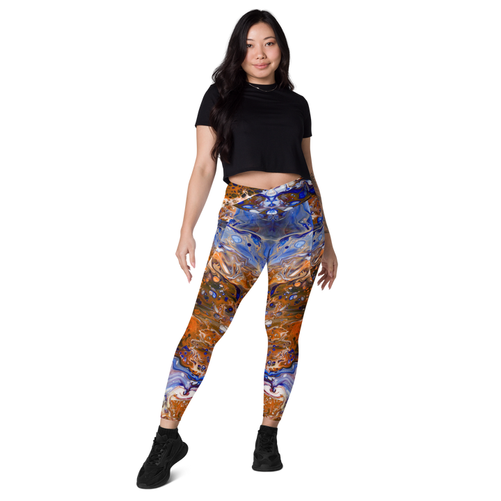 Crossover leggings with pockets Winter Inferno