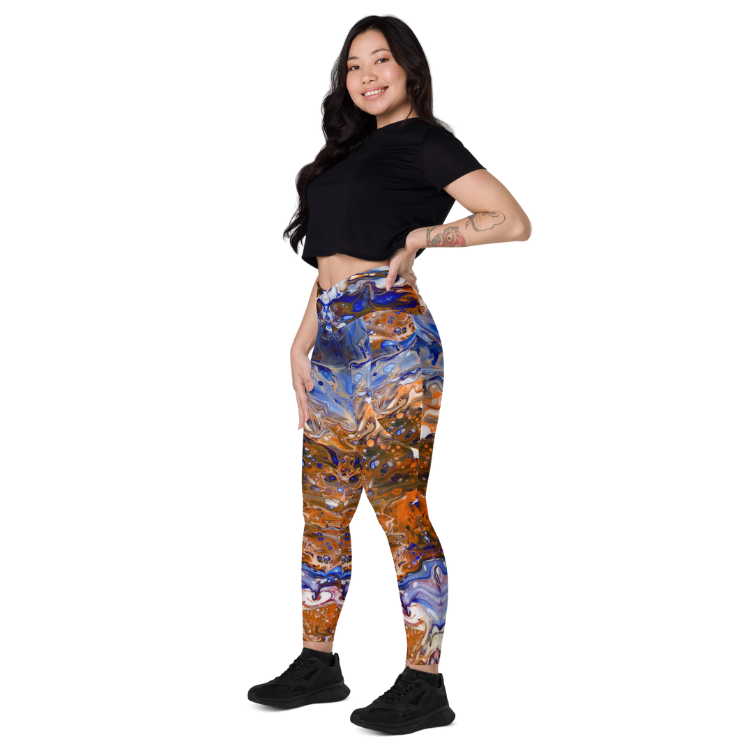 Crossover leggings with pockets Winter Inferno