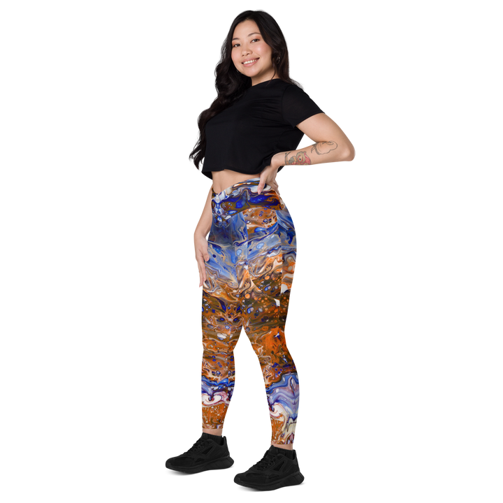 Crossover leggings with pockets Winter Inferno