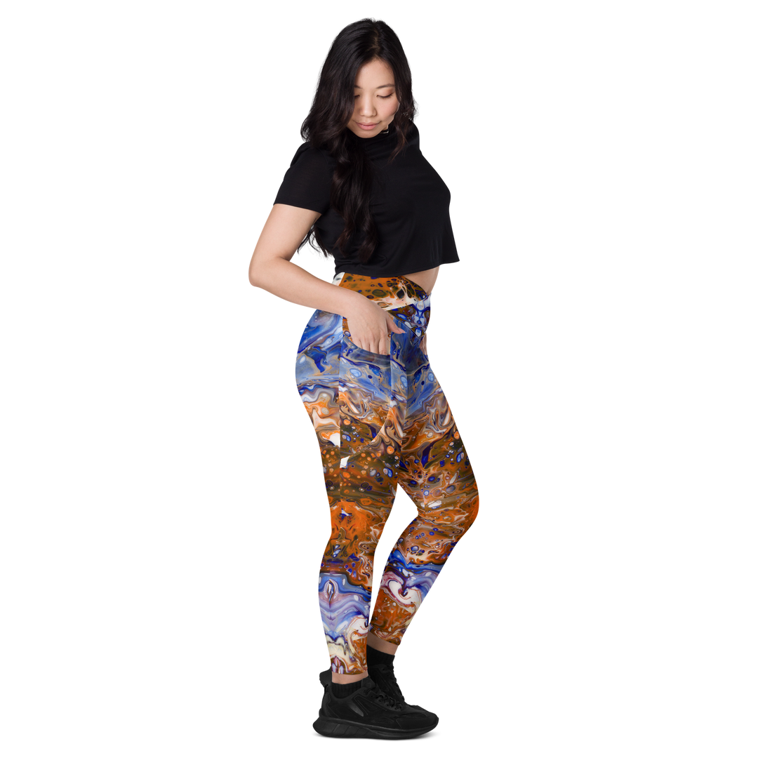 Crossover leggings with pockets Winter Inferno