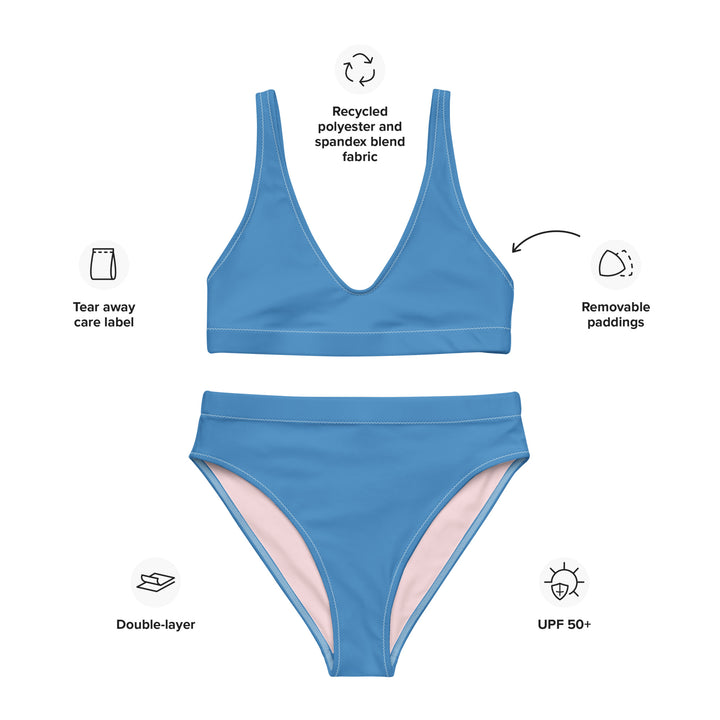 High-waisted bikini Blue Infinitum