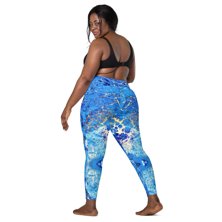 Crossover leggings with pockets BlueX