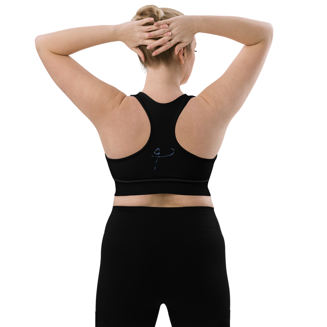 Longline Sports bra Black