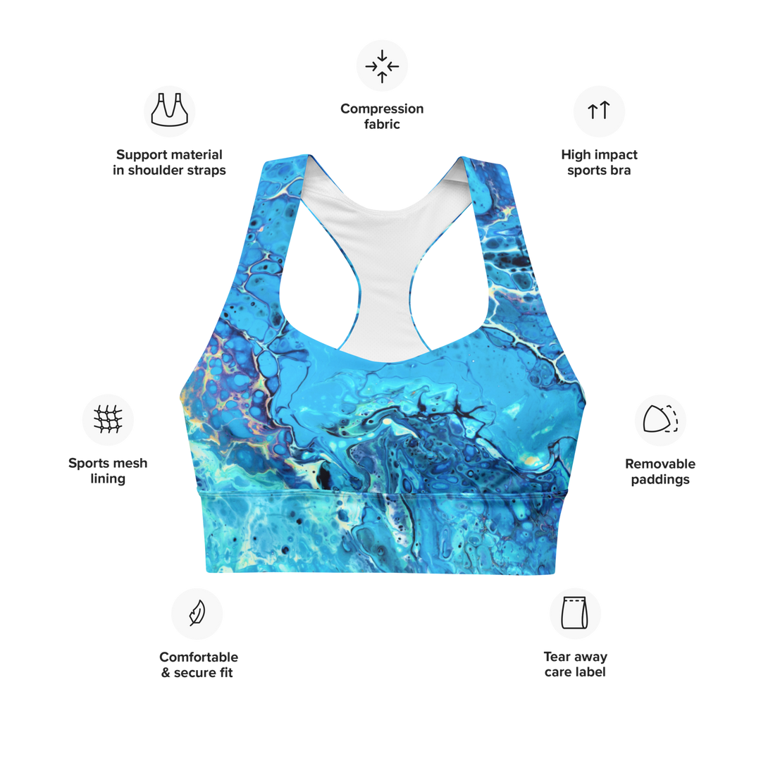 Longline Sports bra BlueX