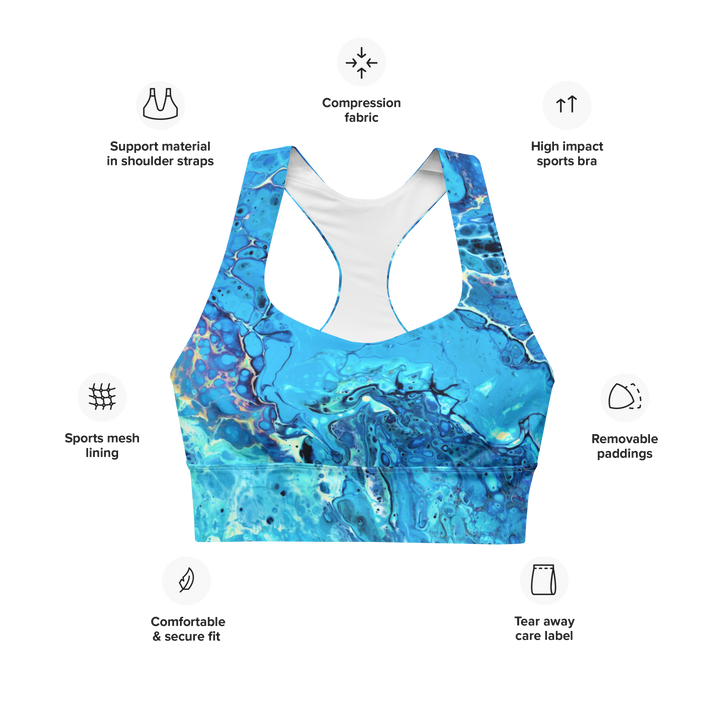 Longline Sports bra BlueX