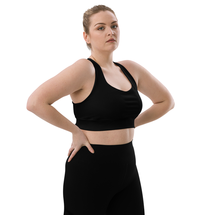 Longline Sports bra Black