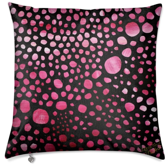 Pink on cushion